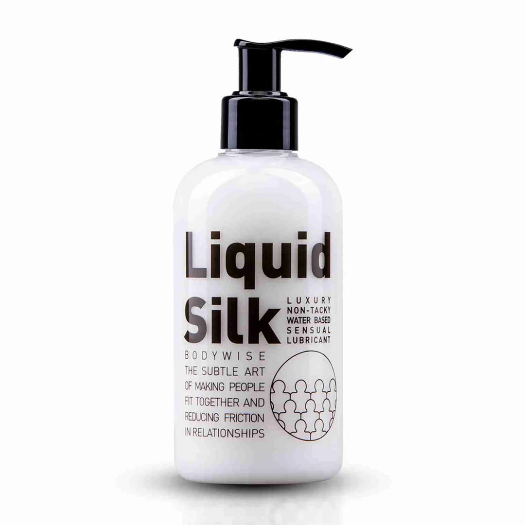 Lubrykant na bazie wody – premium lubrykant z dodatkiem silikonu – bezzapachowy i bez smaku – 250 ml – Liquid Silk - obrazek 1
