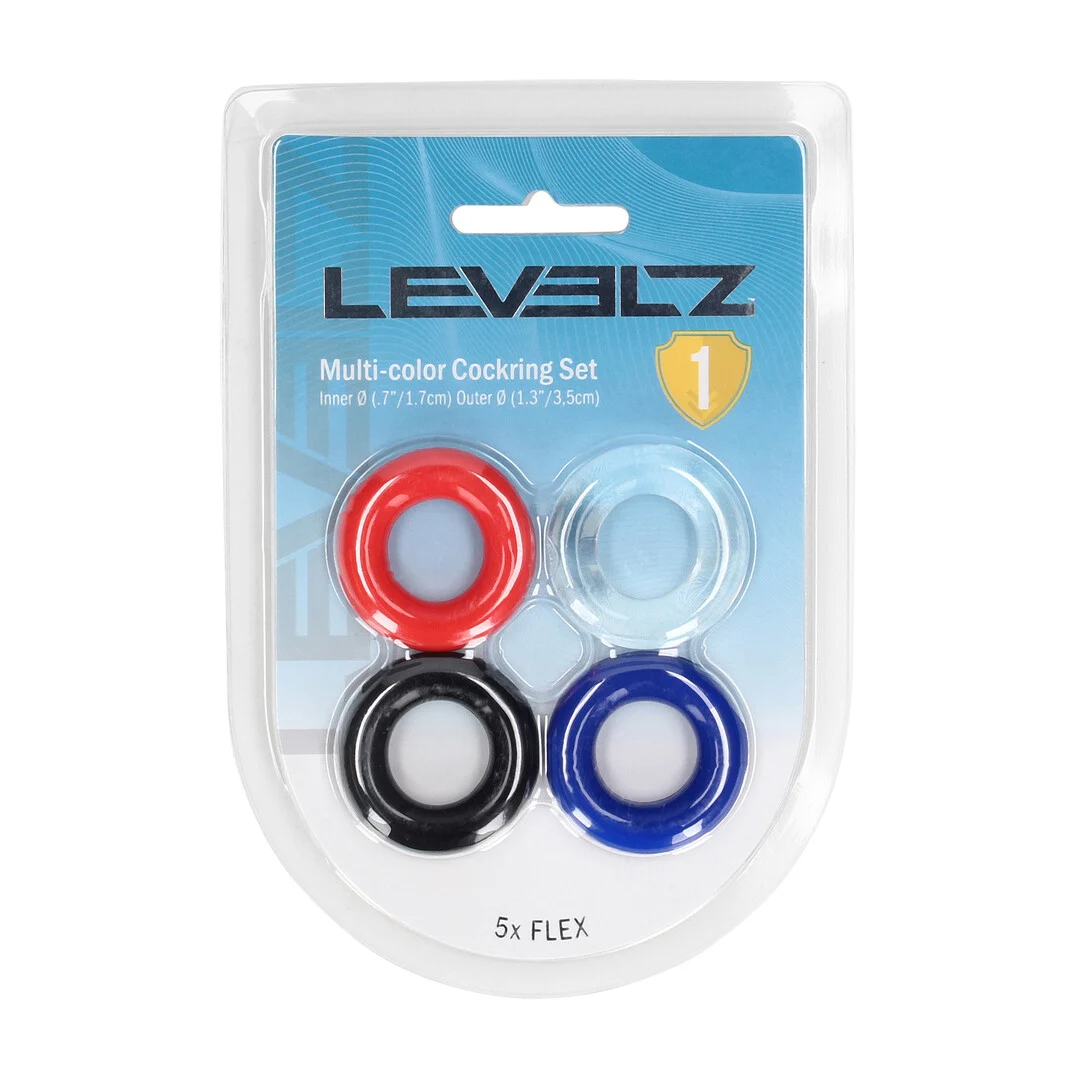 LVL01-0001MUL-2 Zestaw 4 pierścieni na penisa Levelz - obrazek 1