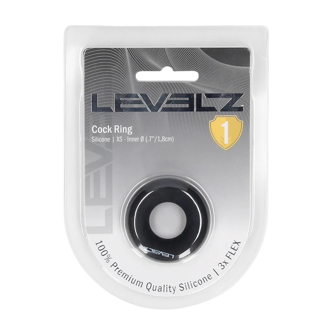 LVL01-0002BLK-2 Masywny silikonowy pierścień erekcyjny Levelz XS - obrazek 1
