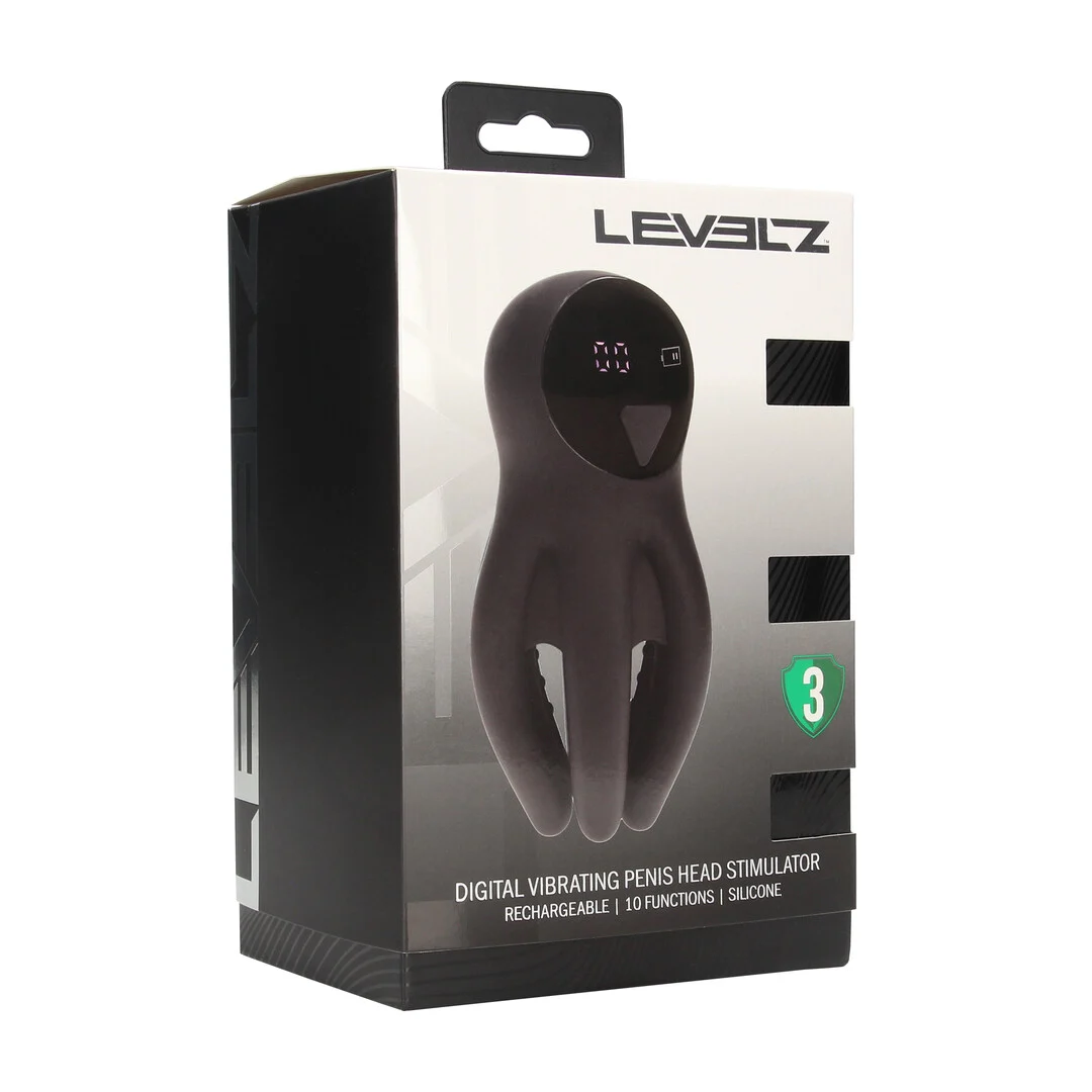LVL03-0022BLK-2 Wibracyjny stymulator żołędzi z mackami Levelz by Shots - obrazek 1