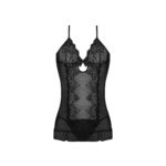 Czarna halka Magic Silk ze stringami G - obrazek 10
