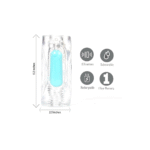 Wibrujący masturbator z 10 trybami wibracji – CLEAR - obrazek 2