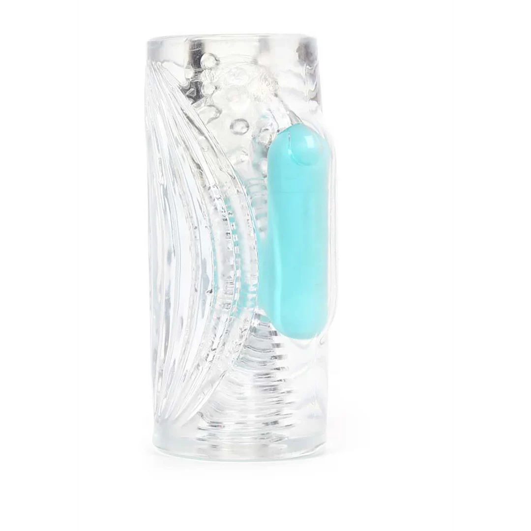 Wibrujący masturbator z 10 trybami wibracji – CLEAR - obrazek 3