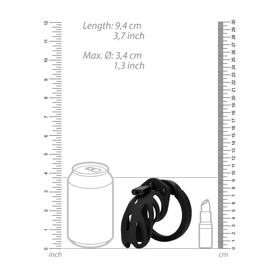 Pas cnoty ManCage Model 24, 9 cm, czarny - obrazek 5
