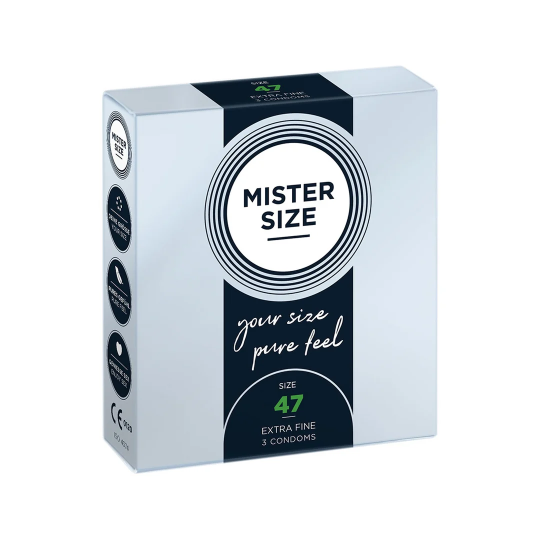 Prezerwatywy Mister Size Pure Feel, 47 mm, 3 sztuki - obrazek 2