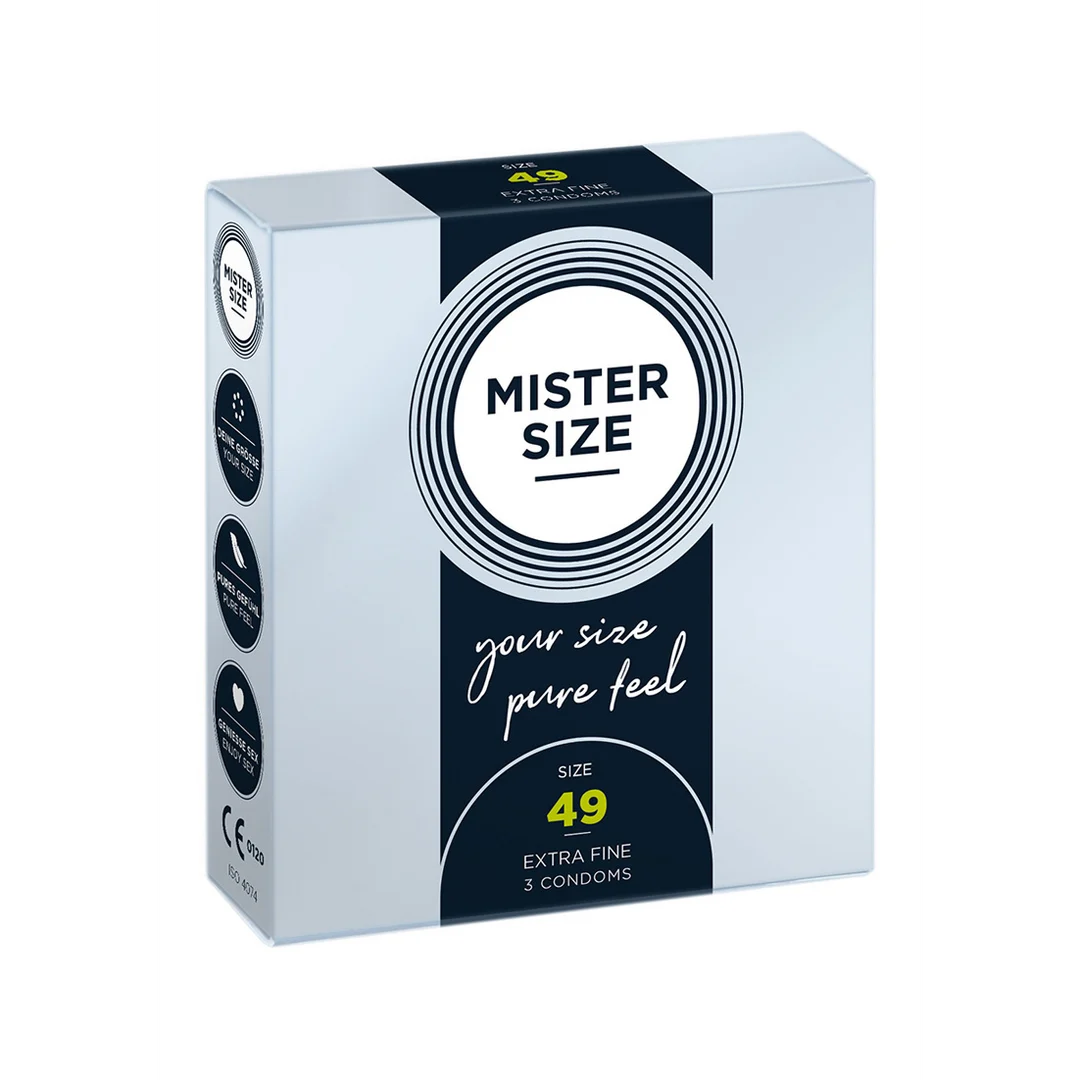 Prezerwatywy o idealnym dopasowaniu – 3 sztuki – MISTER SIZE - obrazek 2