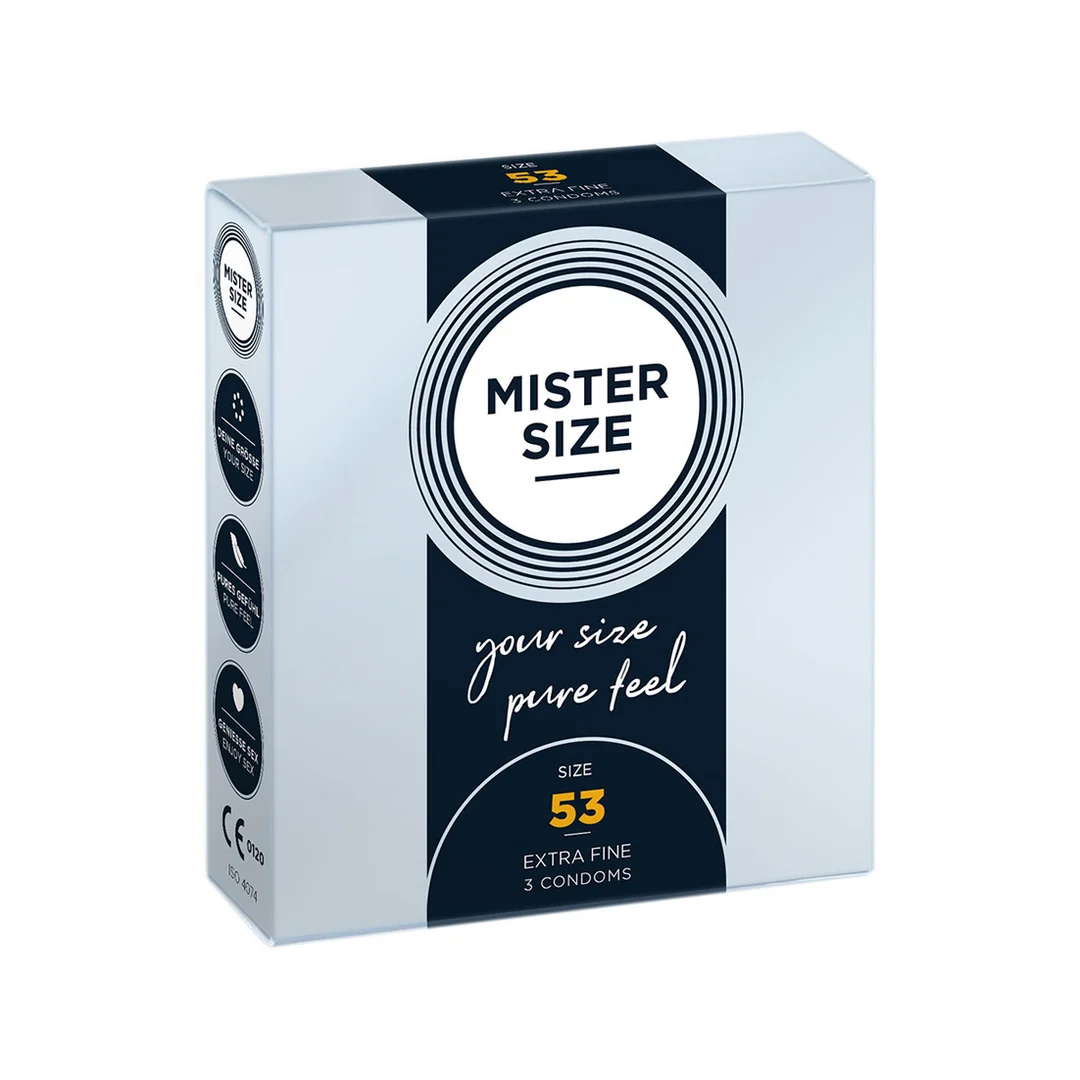 Prezerwatywy o idealnym dopasowaniu – 3 sztuki – MISTER SIZE - obrazek 2