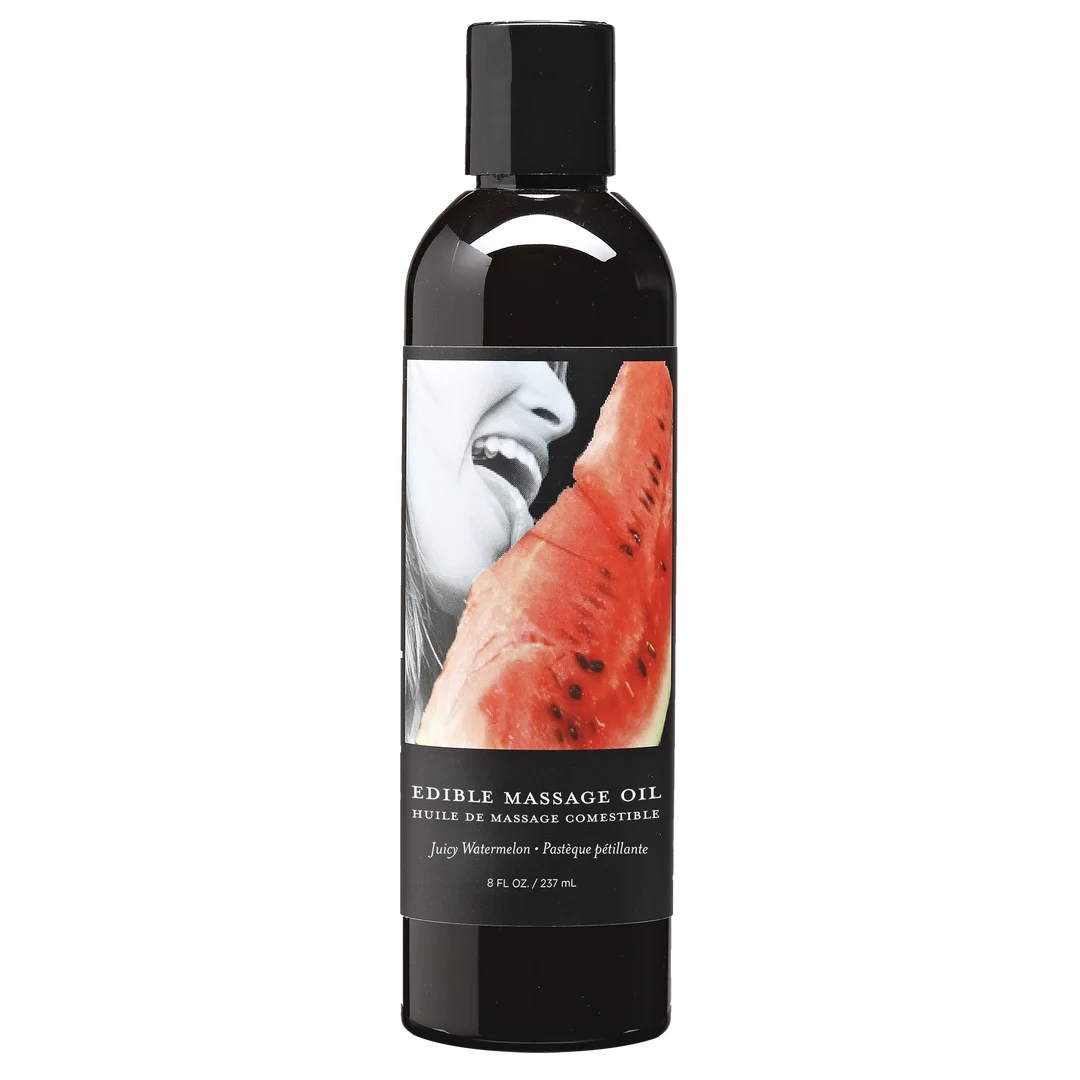 Olejek erotyczny do masażu, jadalny, o smaku arbuza – Earthly Body – 237 ml - obrazek 1