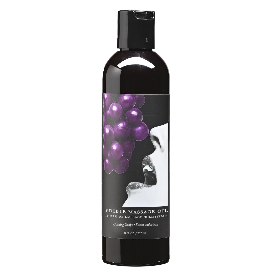 Erotyczny olejek do masażu, jadalny, o smaku winogronowym – Earthly Body – 237 ml - obrazek 1