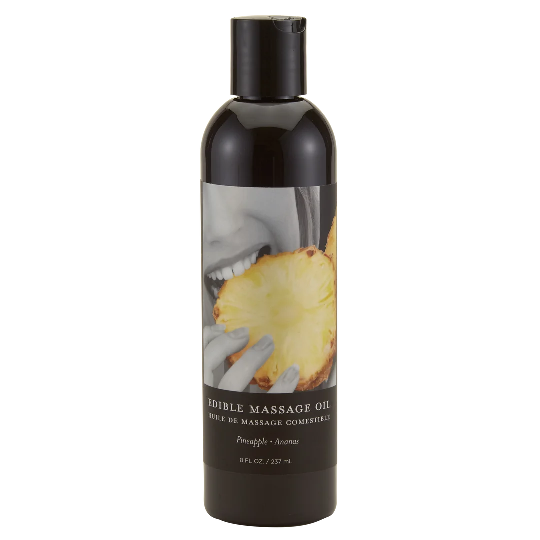 Erotyczny olejek do masażu, jadalny, ananasowy – Earthly Body – 8 fl oz / 237 ml - obrazek 1