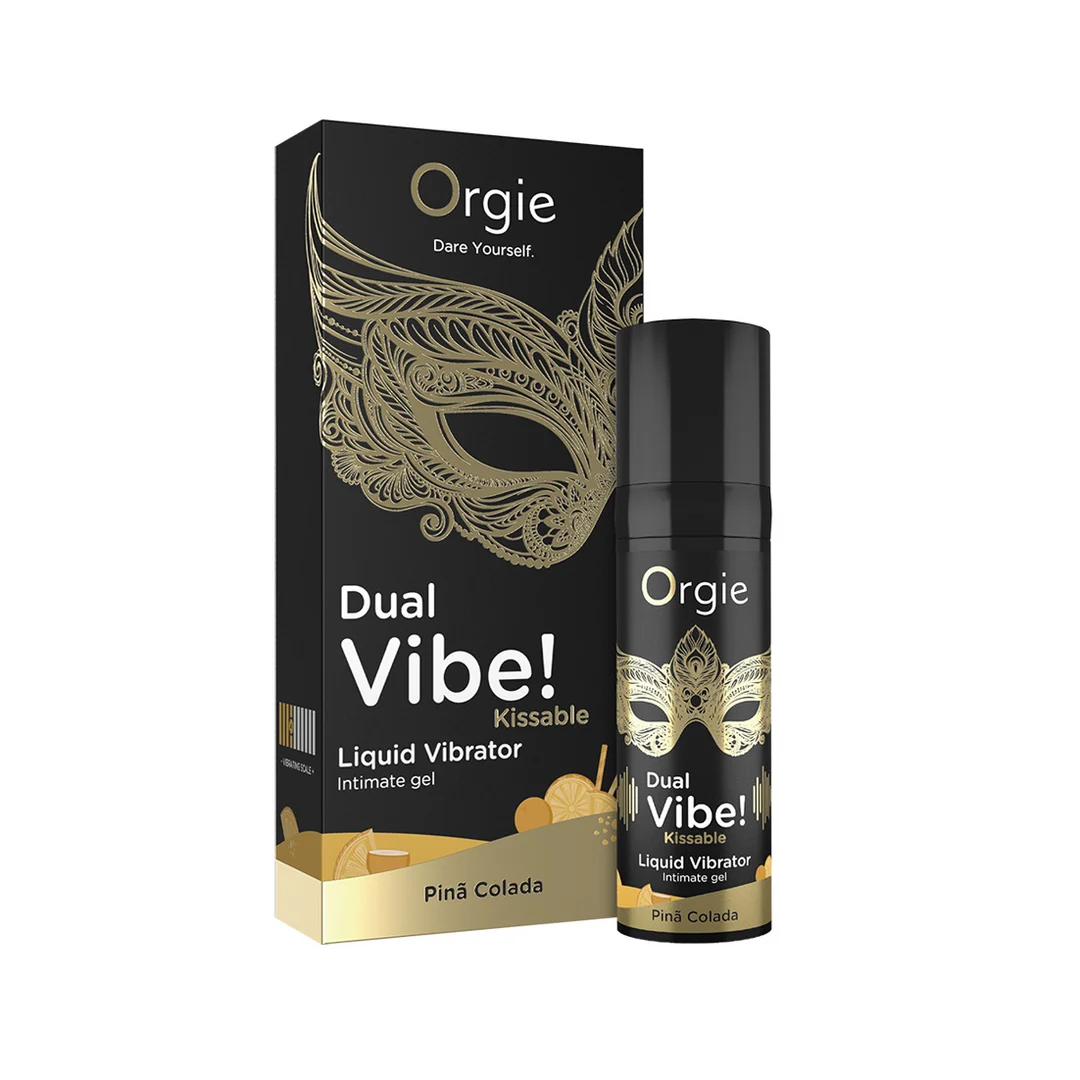 Orgie Dual Vibe! całowalny płynny wibrator Pina Colada 15 ml - obrazek 1