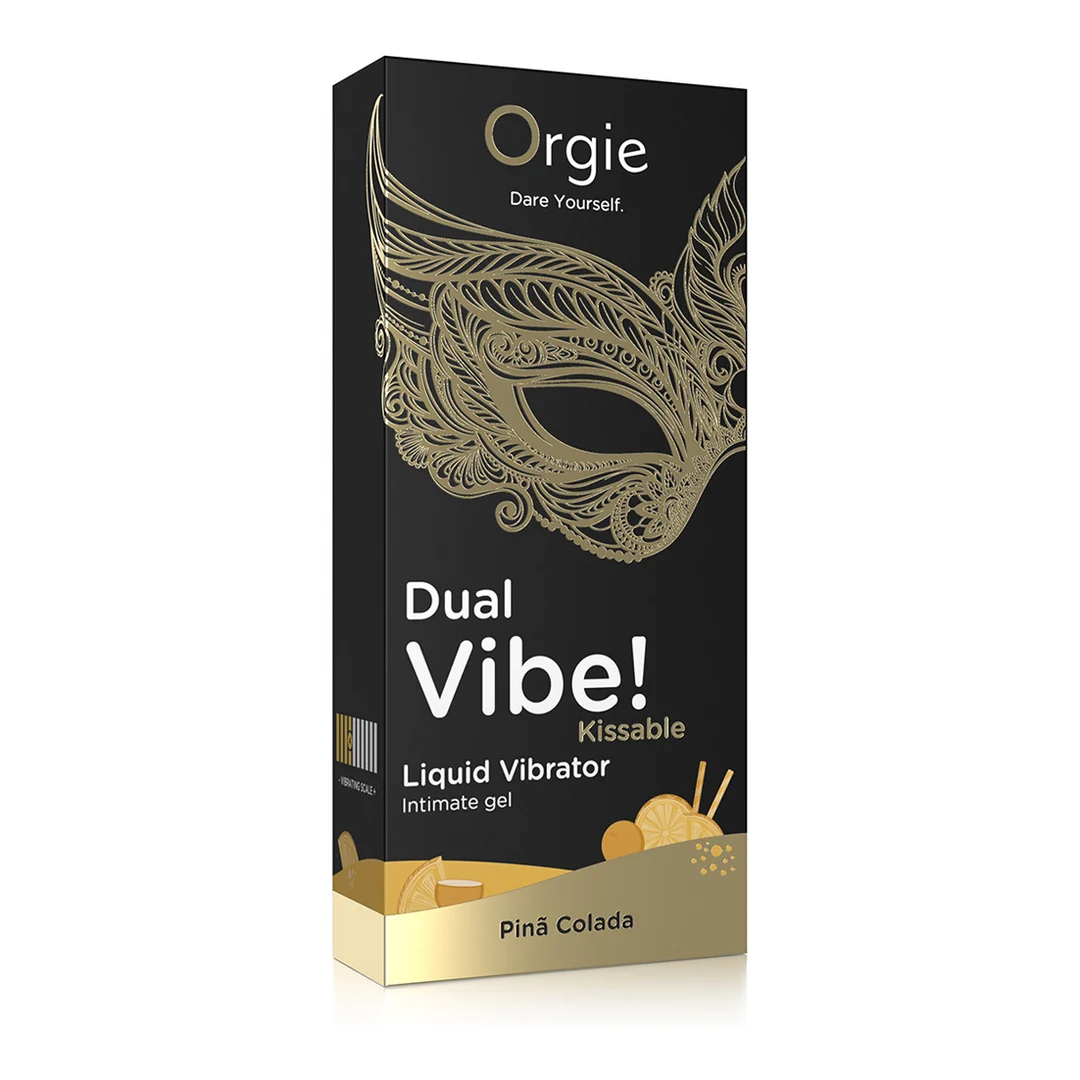 Orgie Dual Vibe! całowalny płynny wibrator Pina Colada 15 ml - obrazek 2