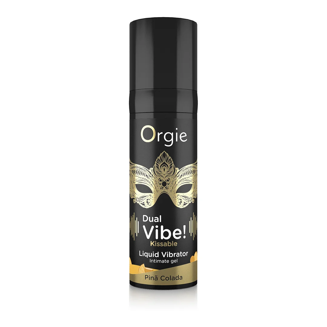 Orgie Dual Vibe! całowalny płynny wibrator Pina Colada 15 ml - obrazek 4
