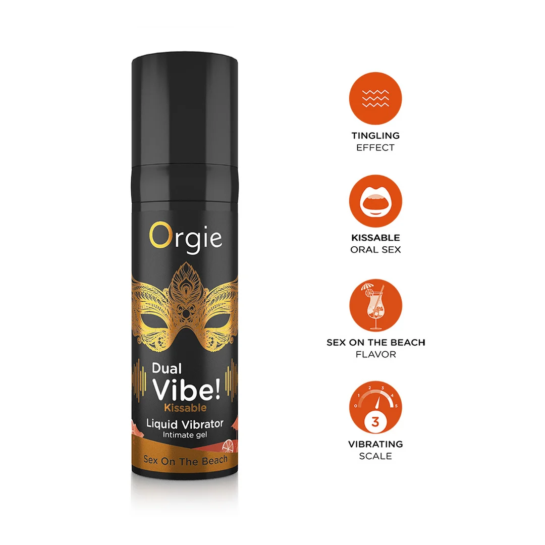 Orgie Dual Vibe! Sex On The Beach żel wibrujący 15 ml - obrazek 3