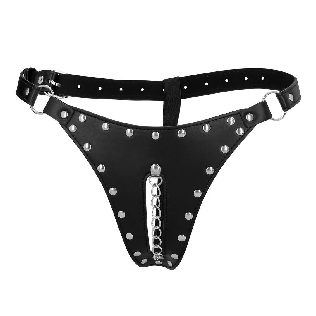 Stringi na pas cnoty Ouch! Xtreme z łańcuszkiem - obrazek 3