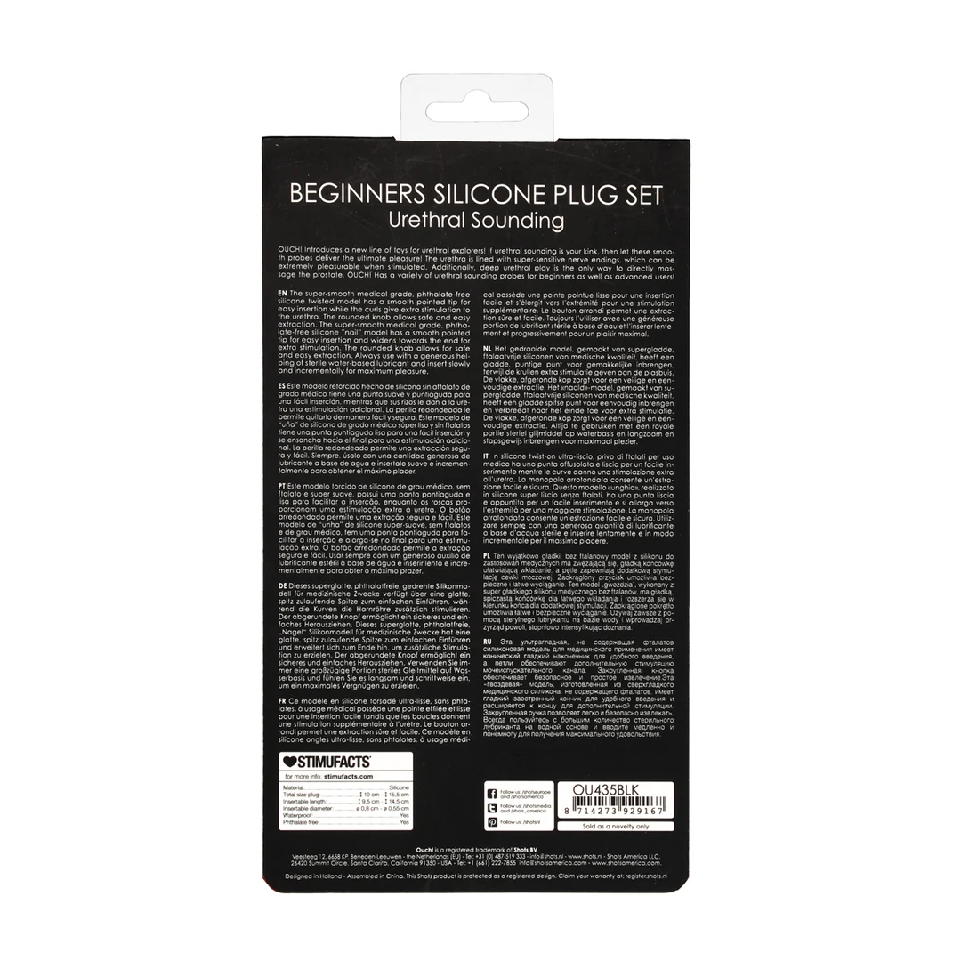 Ouch! Silicone Beginners Plug Set - obrazek 2