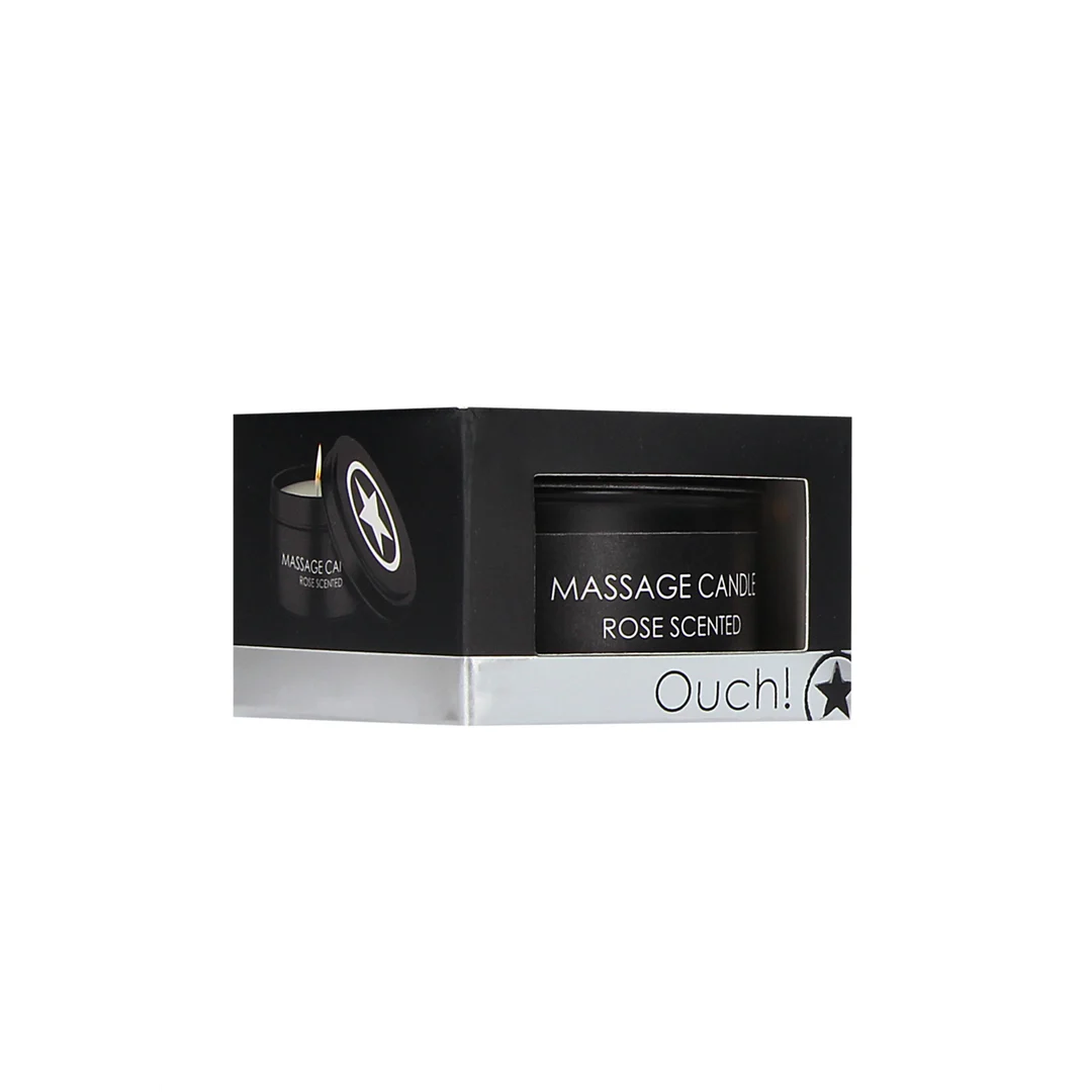 Świeca do masażu Ouch! o zapachu róży - obrazek 1