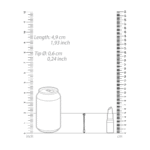 Zatyczka do penisa o wyrazistym, metalowym wyglądzie – 0.2 / 6 mm - obrazek 2