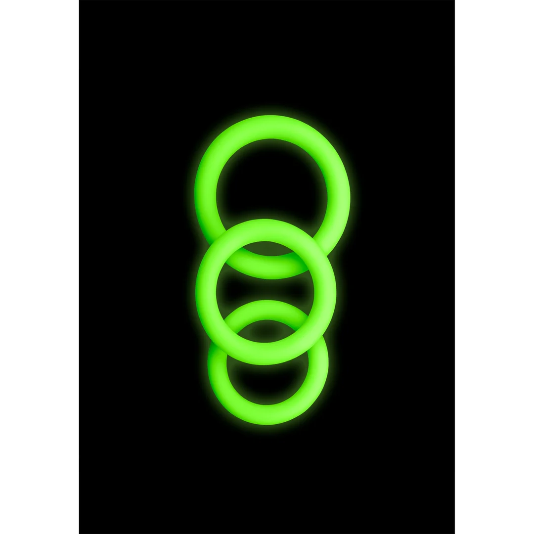 Ouch! Glow in the Dark zestaw pierścieni erekcyjnych - obrazek 5