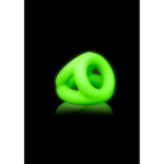 Pierścień erekcyjny Ouch! Glow in the Dark z paskiem na jądra - obrazek 5