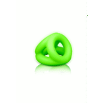 Pierścień erekcyjny Ouch! Glow in the Dark z paskiem na jądra - obrazek 3