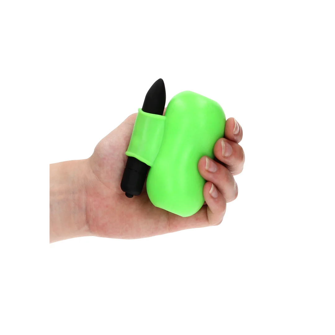 Ouch! Wibrujący masturbator Glow in the Dark - obrazek 5