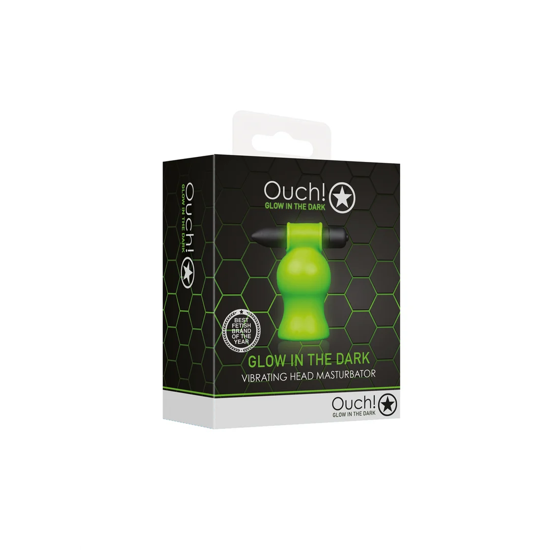 Wibrujący masturbator Ouch! Glow in the Dark - obrazek 1