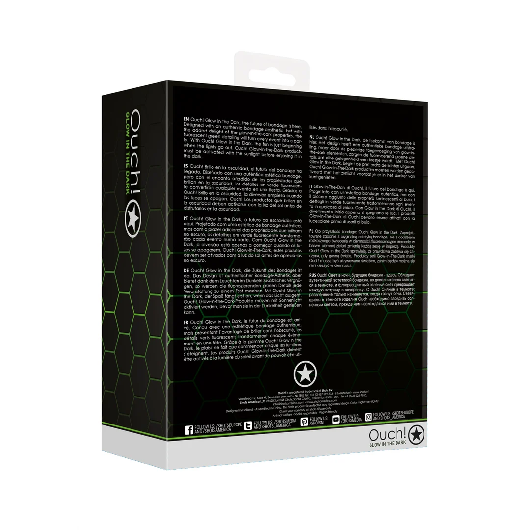 Uprząż do mocowania dildo z regulowanym paskiem – Glow in the Dark - obrazek 2