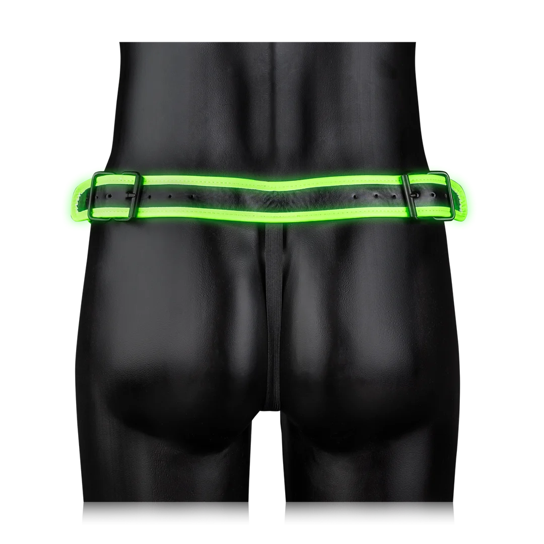 Jockstrap świecący w ciemności, zmysłowa bielizna męska w stylu bondage – Ouch! - obrazek 5