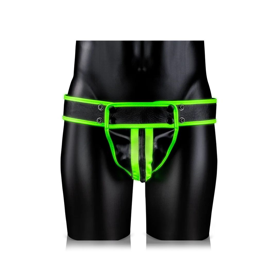 Jockstrap świecący w ciemności, zmysłowa bielizna męska w stylu bondage – Ouch! - obrazek 10