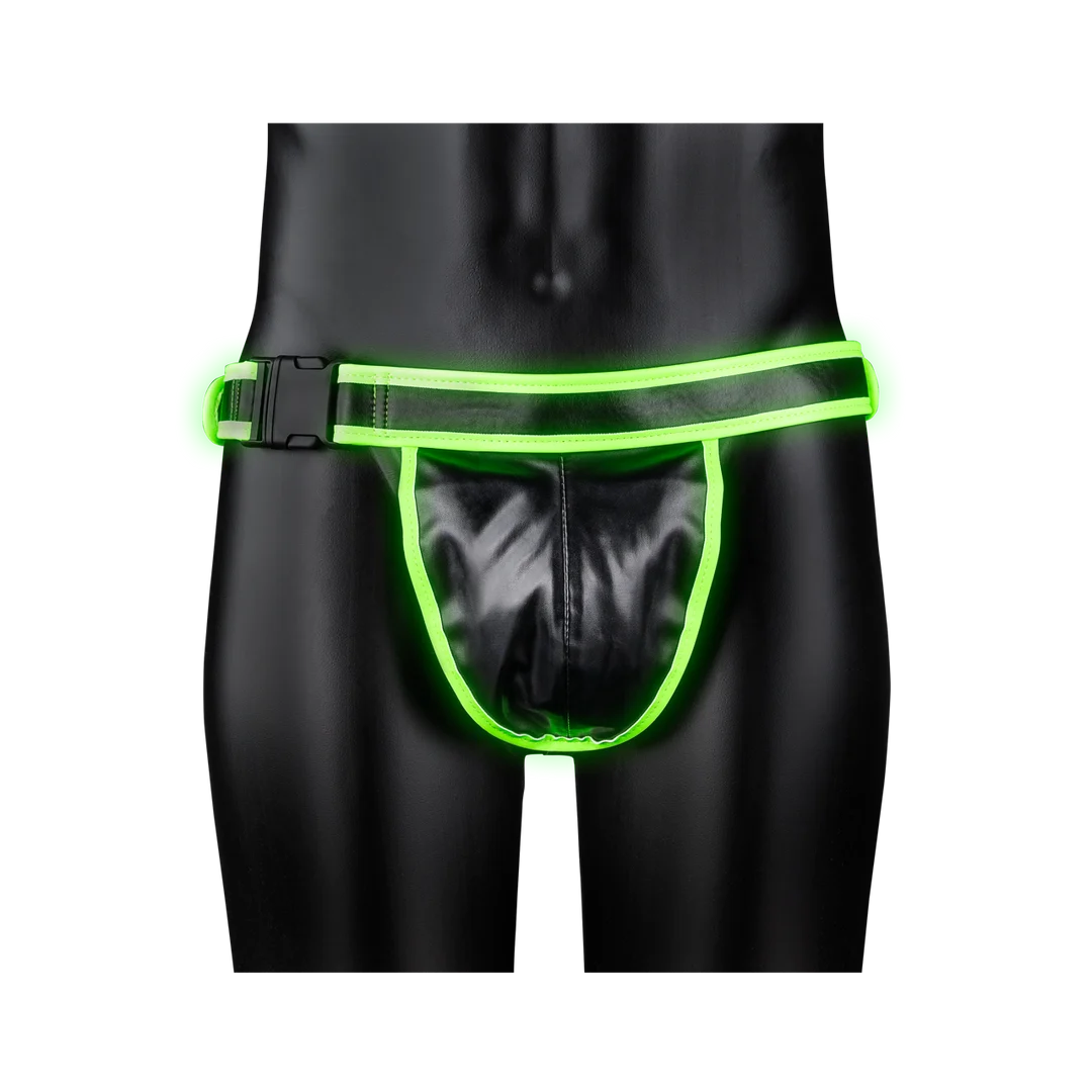Jockstrap Ouch! Glow in the Dark z klamrami L/XL - obrazek 10