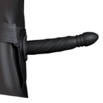 Ouch! Twisted Hollow Strap On 20 cm czarny - obrazek 3