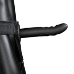 Ouch! teksturowane zakrzywione puste w środku dildo do harnessu - obrazek 3