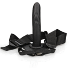 Ouch! teksturowane zakrzywione puste w środku dildo do harnessu - obrazek 5