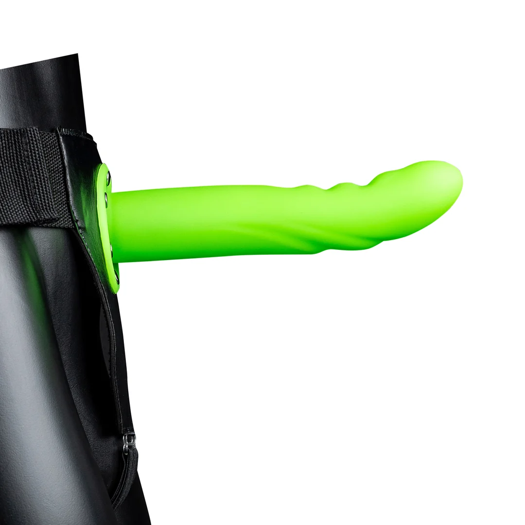 Ouch! teksturowane zakrzywione puste w środku dildo do harnessu - obrazek 9