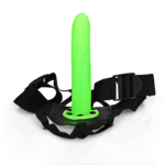 Ouch! teksturowane zakrzywione puste w środku dildo do harnessu - obrazek 11