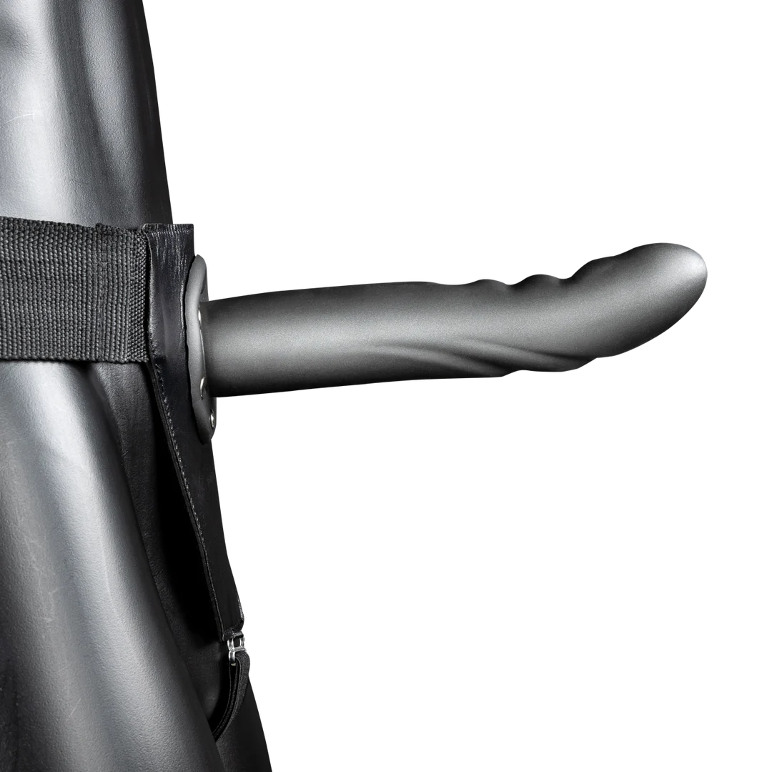 Ouch! teksturowane zakrzywione puste w środku dildo do harnessu - obrazek 15