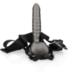Ouch! świecące w ciemności puste dildo z uprzężą i kulkami - obrazek 16