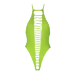 Neonowozielone body z wysoko wyciętymi nogawkami - obrazek 5