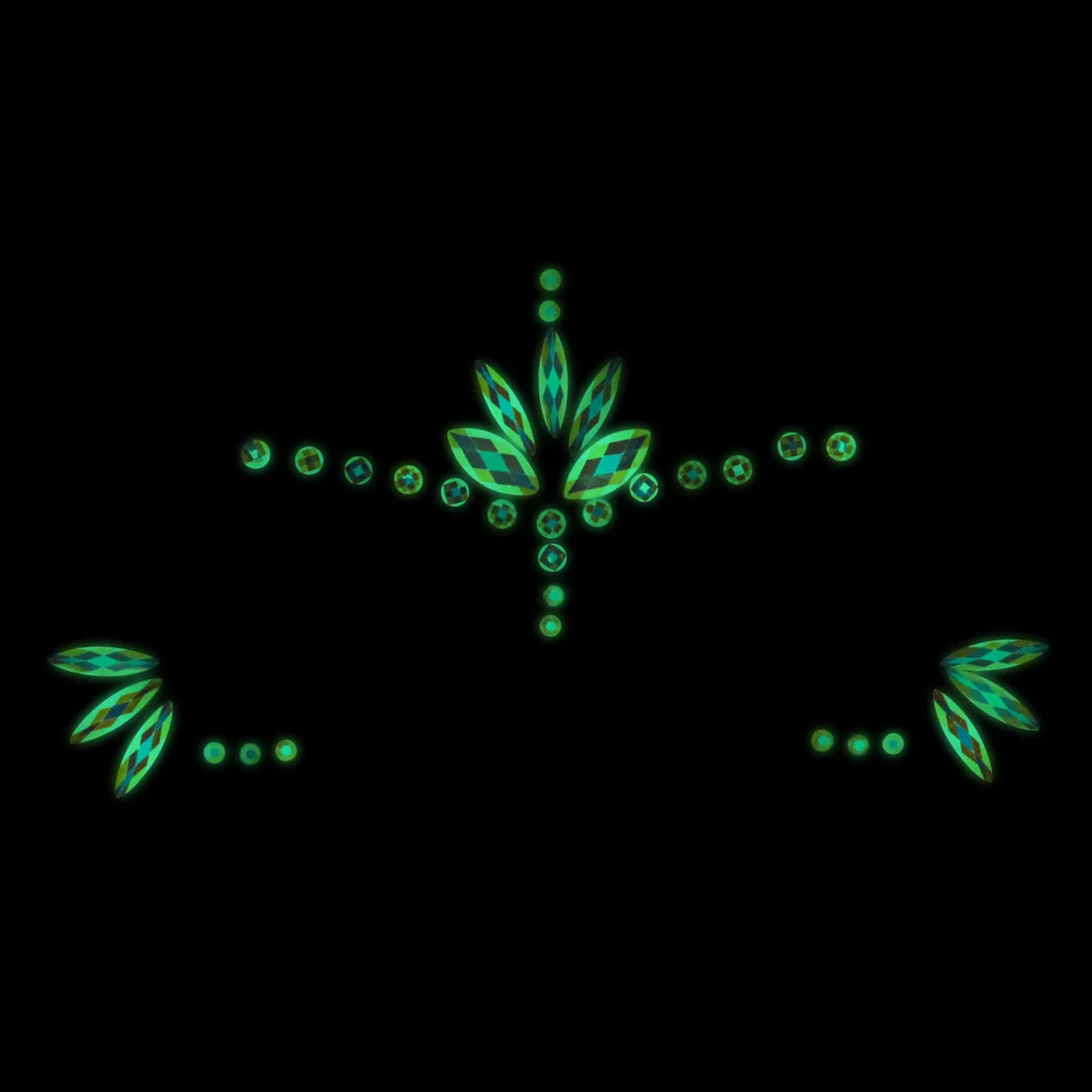 Ouch! świecące w ciemności naklejki ozdobne na twarz - obrazek 3