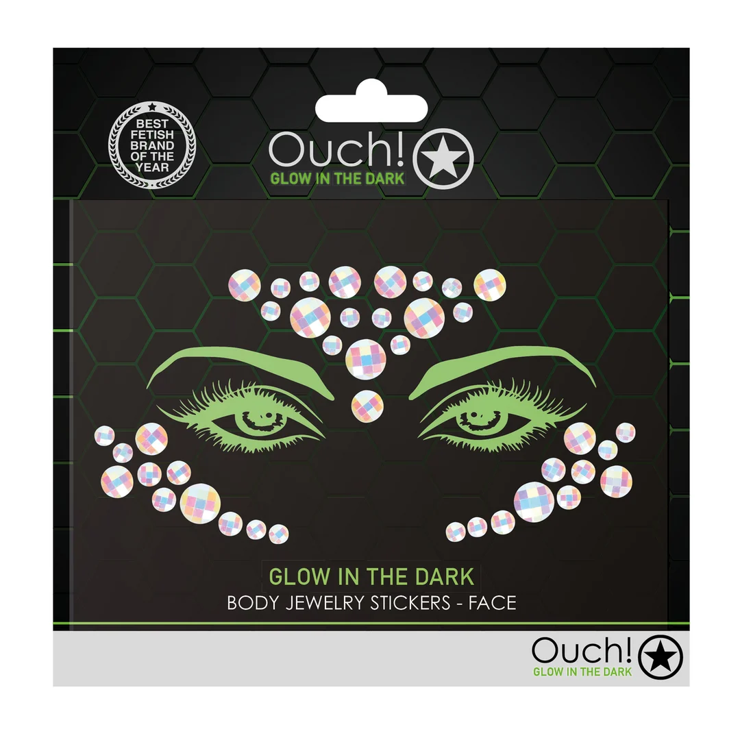 Naklejki na twarz Ouch! by Shots świecące w ciemności - obrazek 1