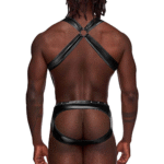 Male Power Uranus, jockbrief z paskami do pończoch, L/XL, czarny