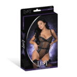 Body Phoenix z łańcuszkami i podwiązkami, 2X, czarne - obrazek 9