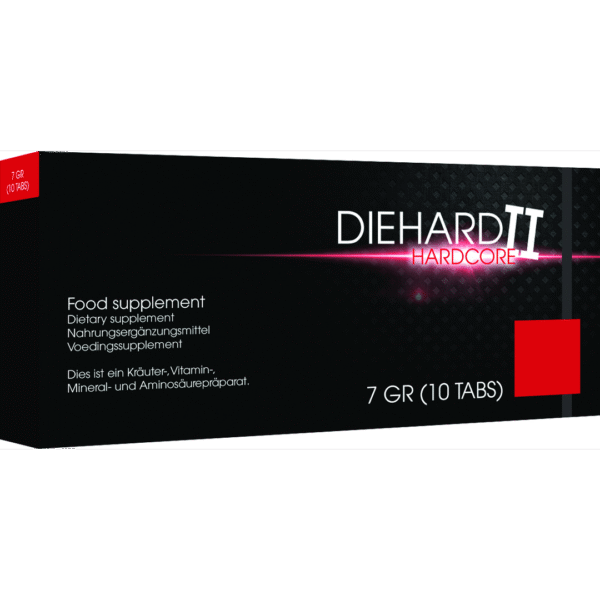 Diehard II Hardcore, kapsułki pobudzające, 10 sztuk