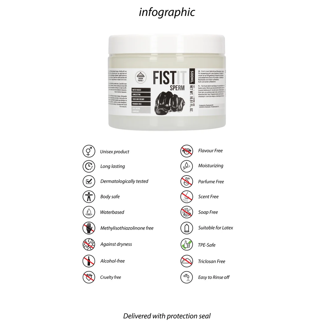 Lubrykant Fist It z nasieniem 500 ml - obrazek 5