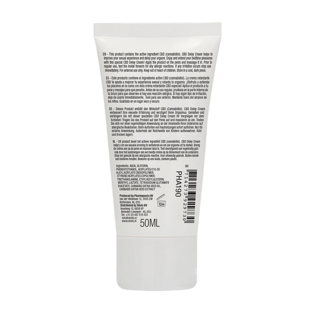 Naturalny krem opóźniający CBD Pharmquests 50 ml - obrazek 2