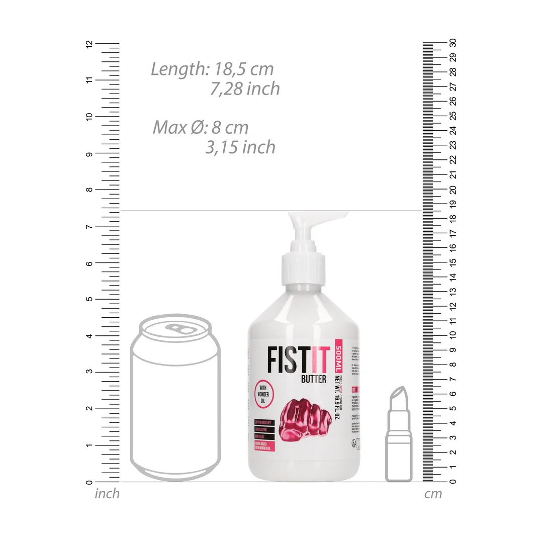 Lubrykant na bazie wody – długotrwałe działanie z olejem rycynowym – bez zapachu i smaku – 500 ml – Fist It by Shots - obrazek 4