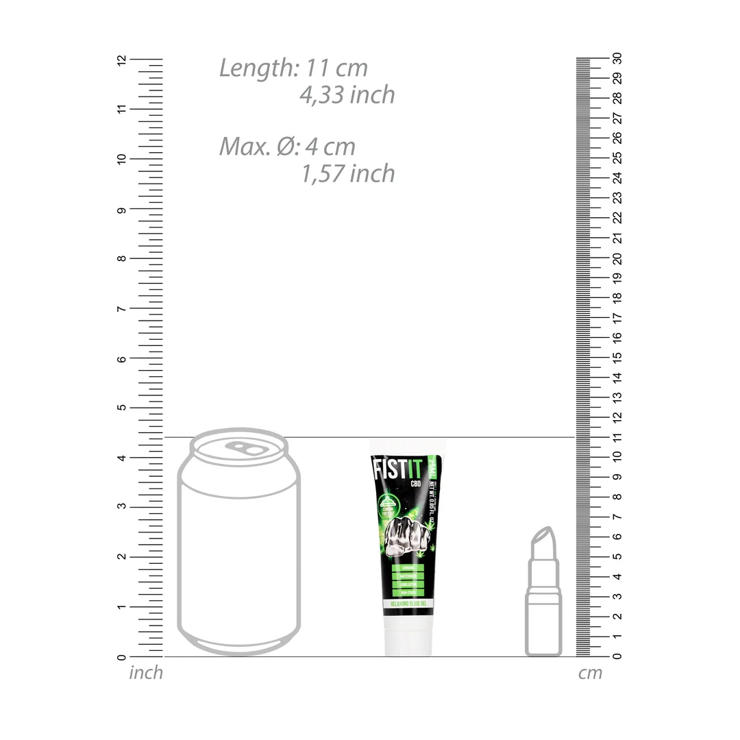 Lubrykant na bazie wody z aktywnym CBD (kannabidiolem), testowany dermatologicznie, bezzapachowy i bez smaku, 25 ml, Fist It by Shots - obrazek 4