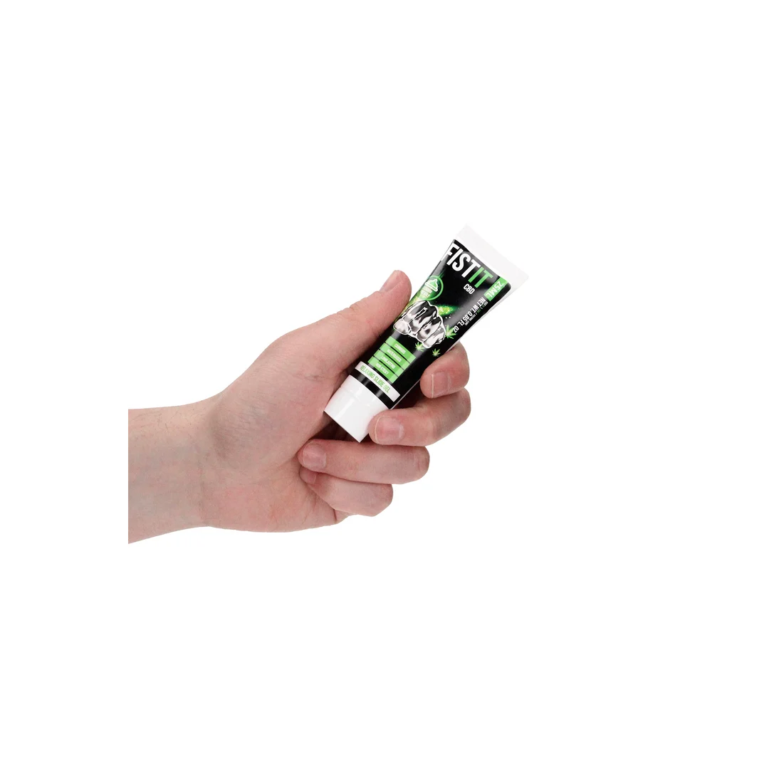 Lubrykant na bazie wody z aktywnym CBD (kannabidiolem), testowany dermatologicznie, bezzapachowy i bez smaku, 25 ml, Fist It by Shots - obrazek 5