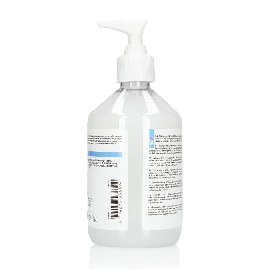 Lubrykant neutralny – Hybrydowa formuła na bazie wody i silikonów – Bezzapachowy, bez smaku – 500 ml – Fist It by Shots - obrazek 1